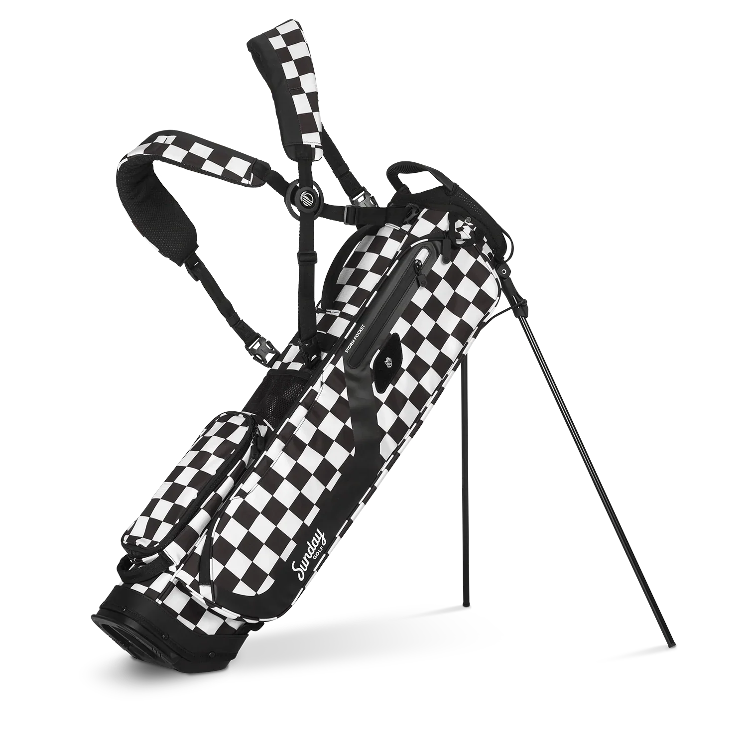 El Camino | Black/White Checker Mid Size Stand Bag