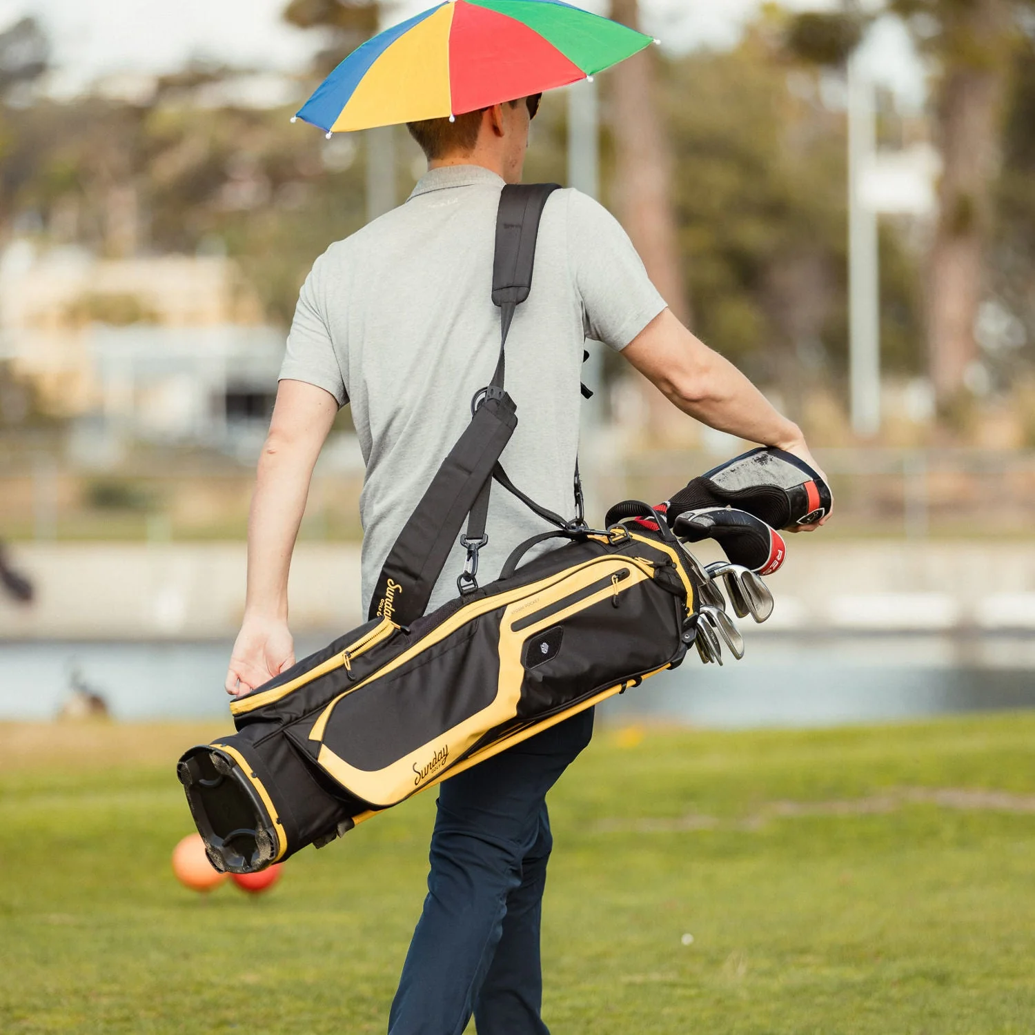 El Camino | Black & Yellow Walking Golf Bag - Image 4