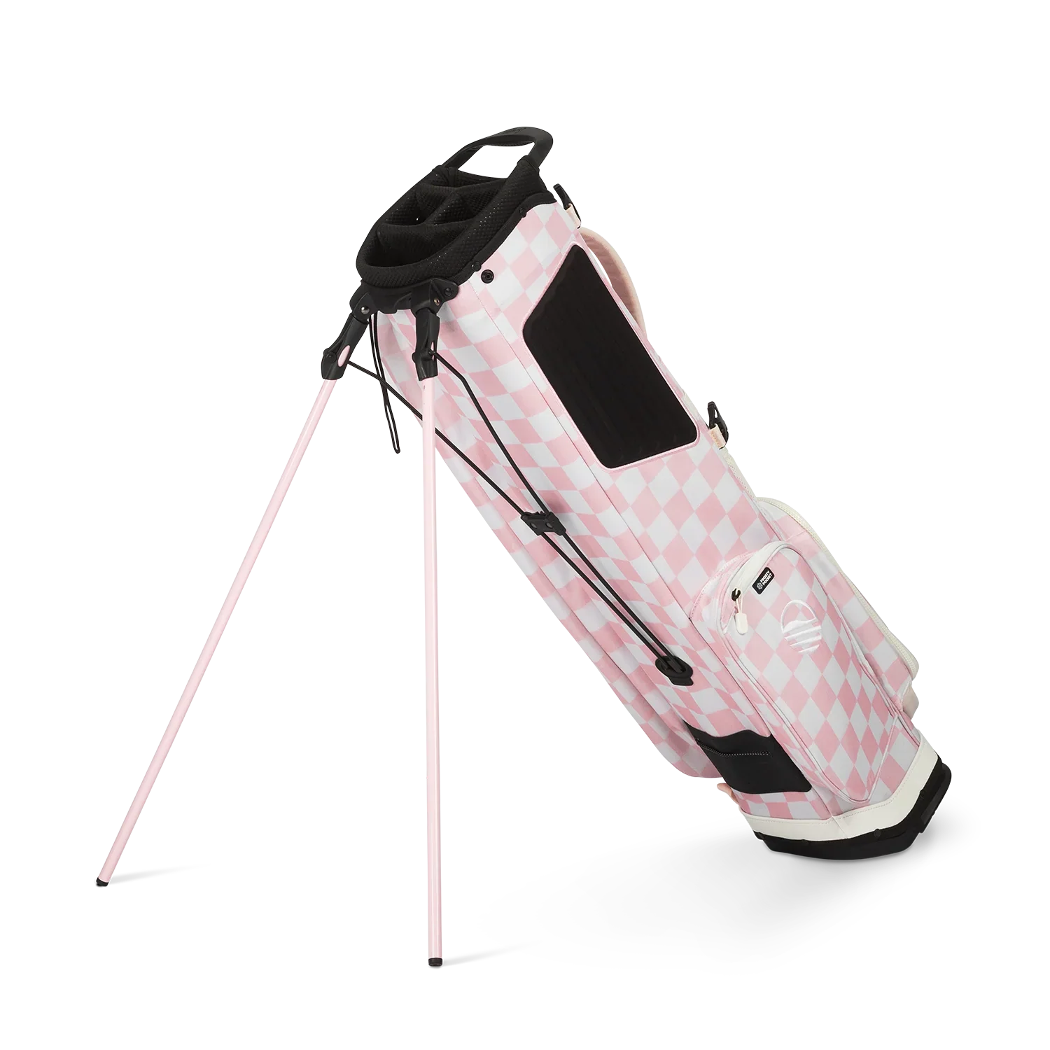 El Camino | Pink/White Checker Mid Size Stand Bag - Image 2