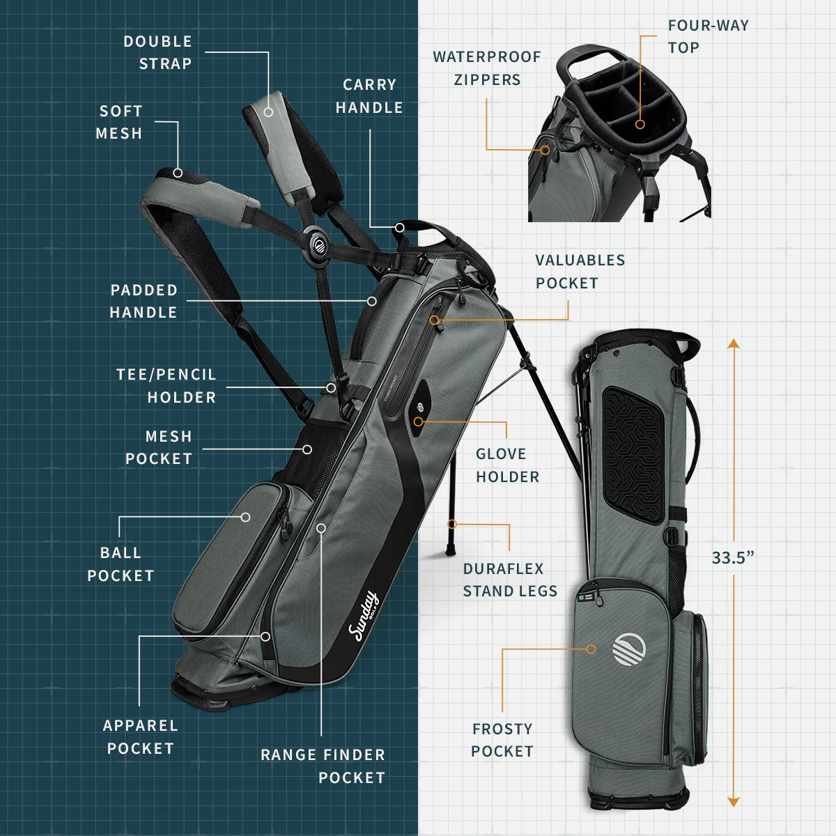 El Camino | Ron Burgundy Walking Golf Bag - Image 9