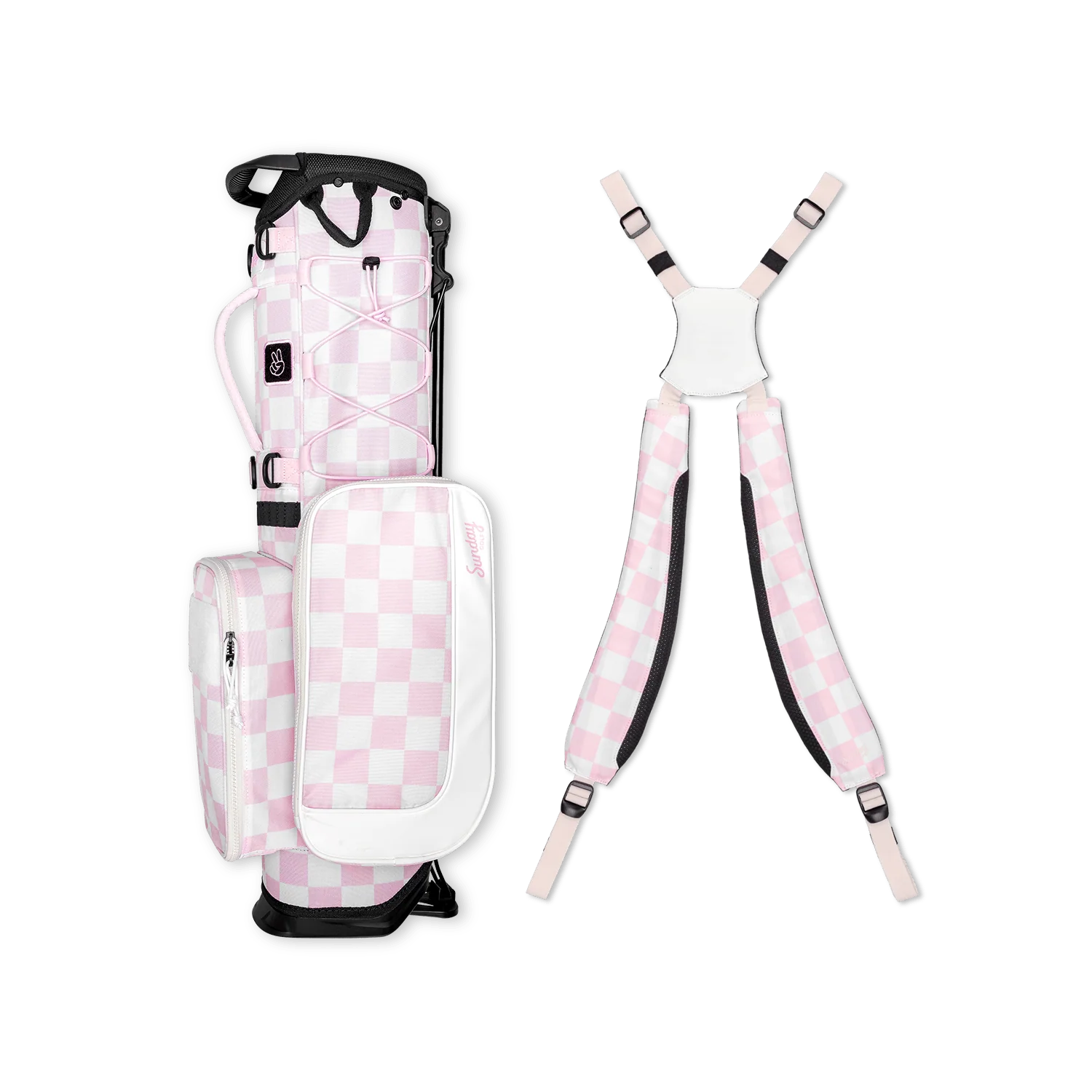 Recess Kids Golf Bag | Pink/White Checker - Image 3