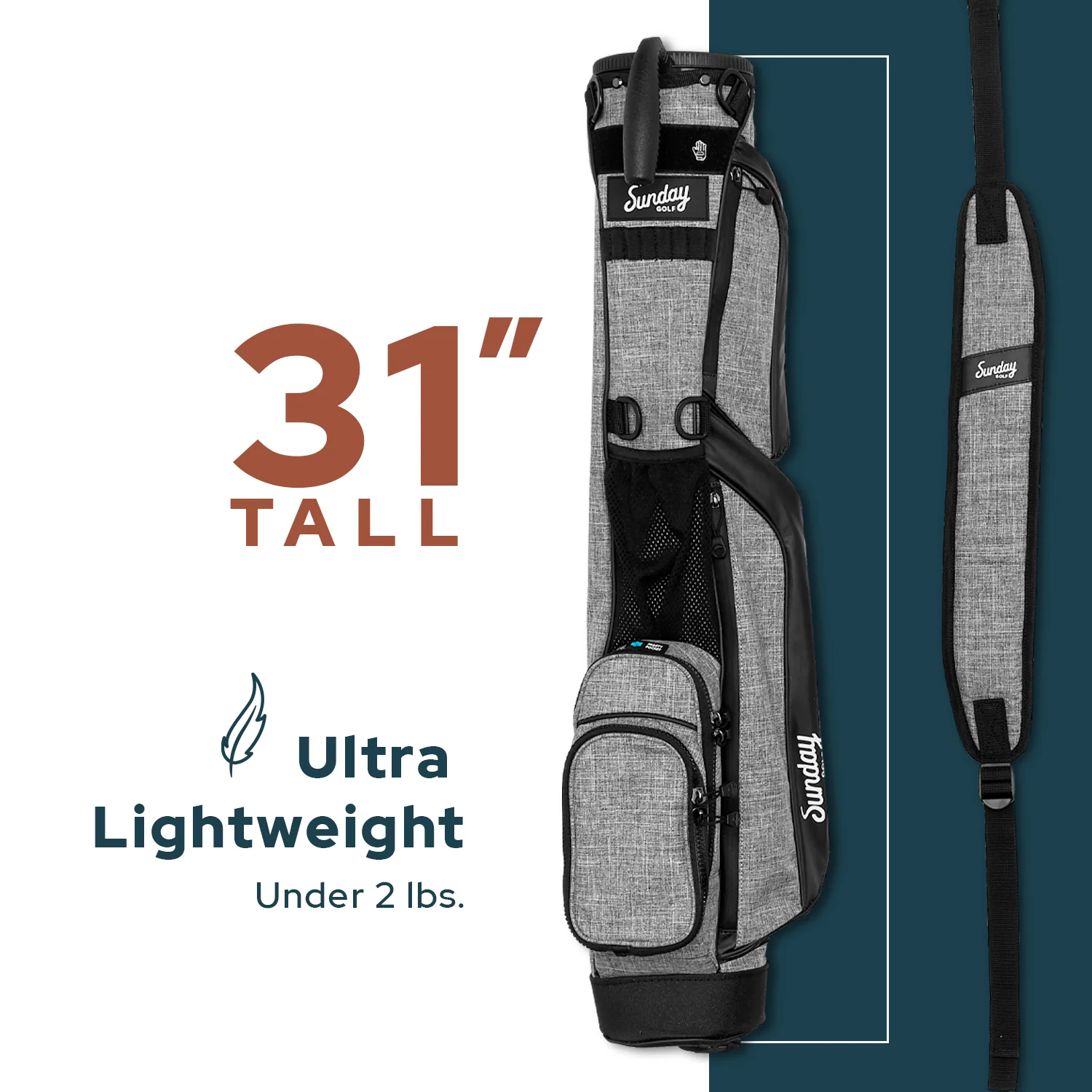 The Loma | Red & Off-White Par 3 Bag - Image 6
