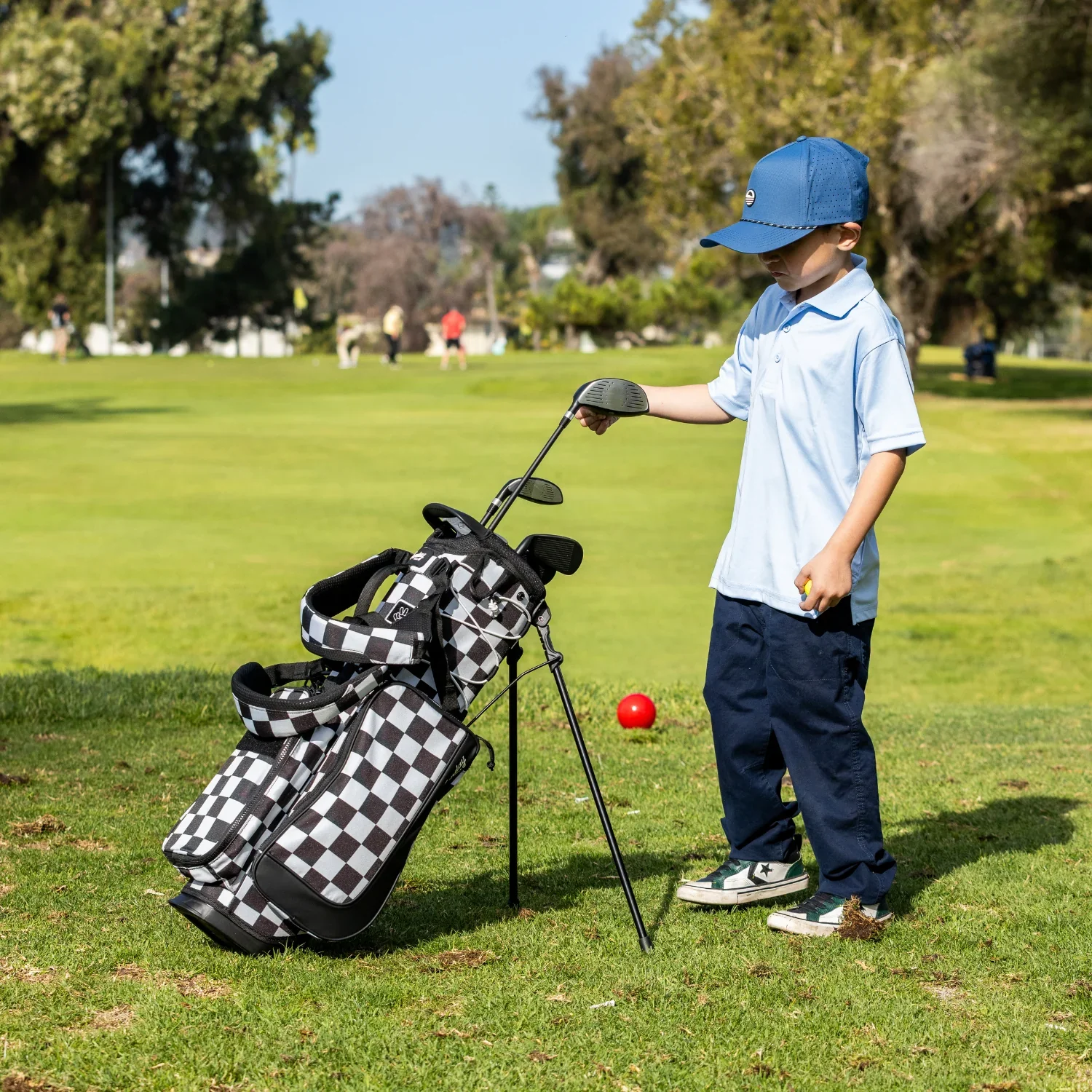 Recess Kids Golf Bag | Black/White Checker - Image 7