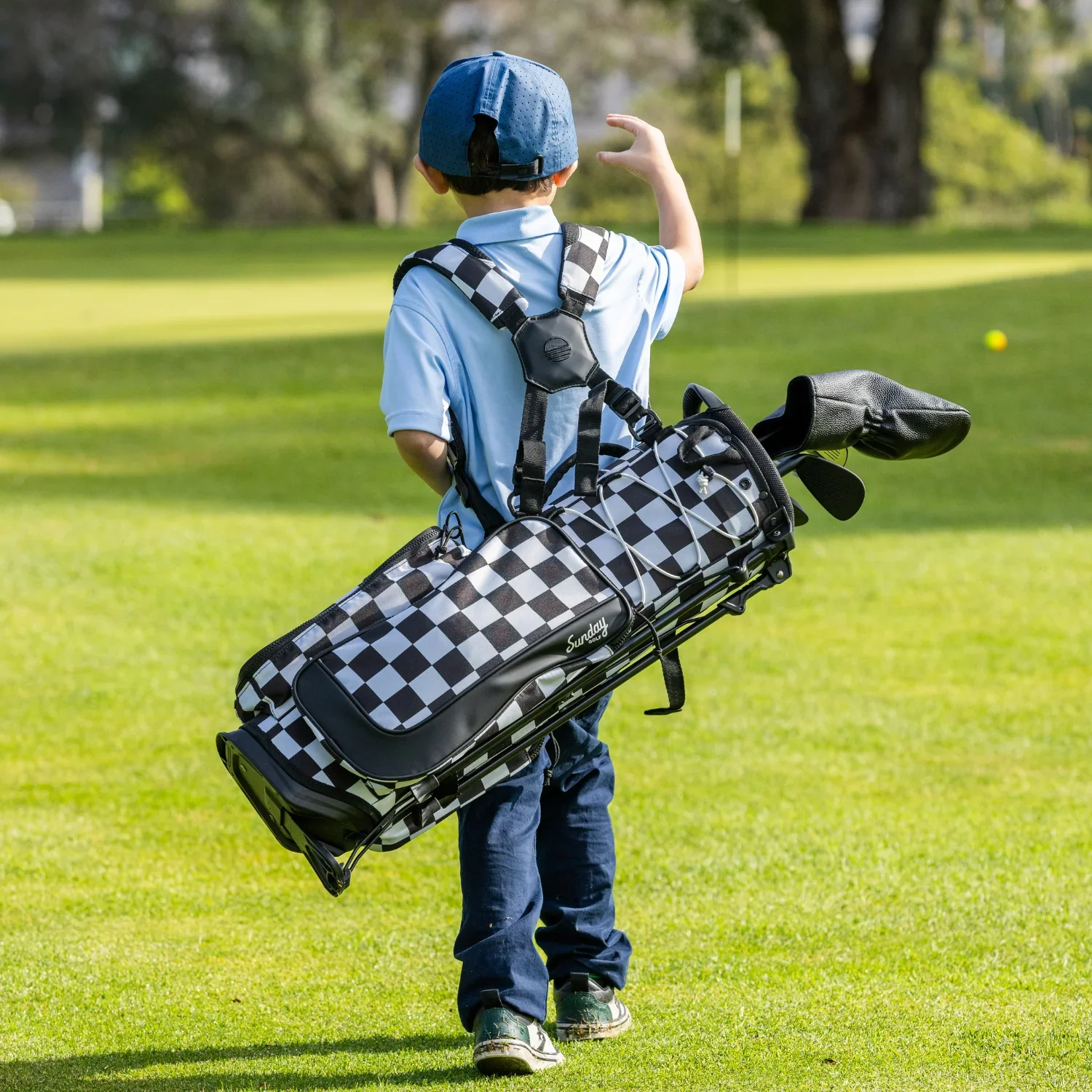 Recess Kids Golf Bag | Black/White Checker - Image 8
