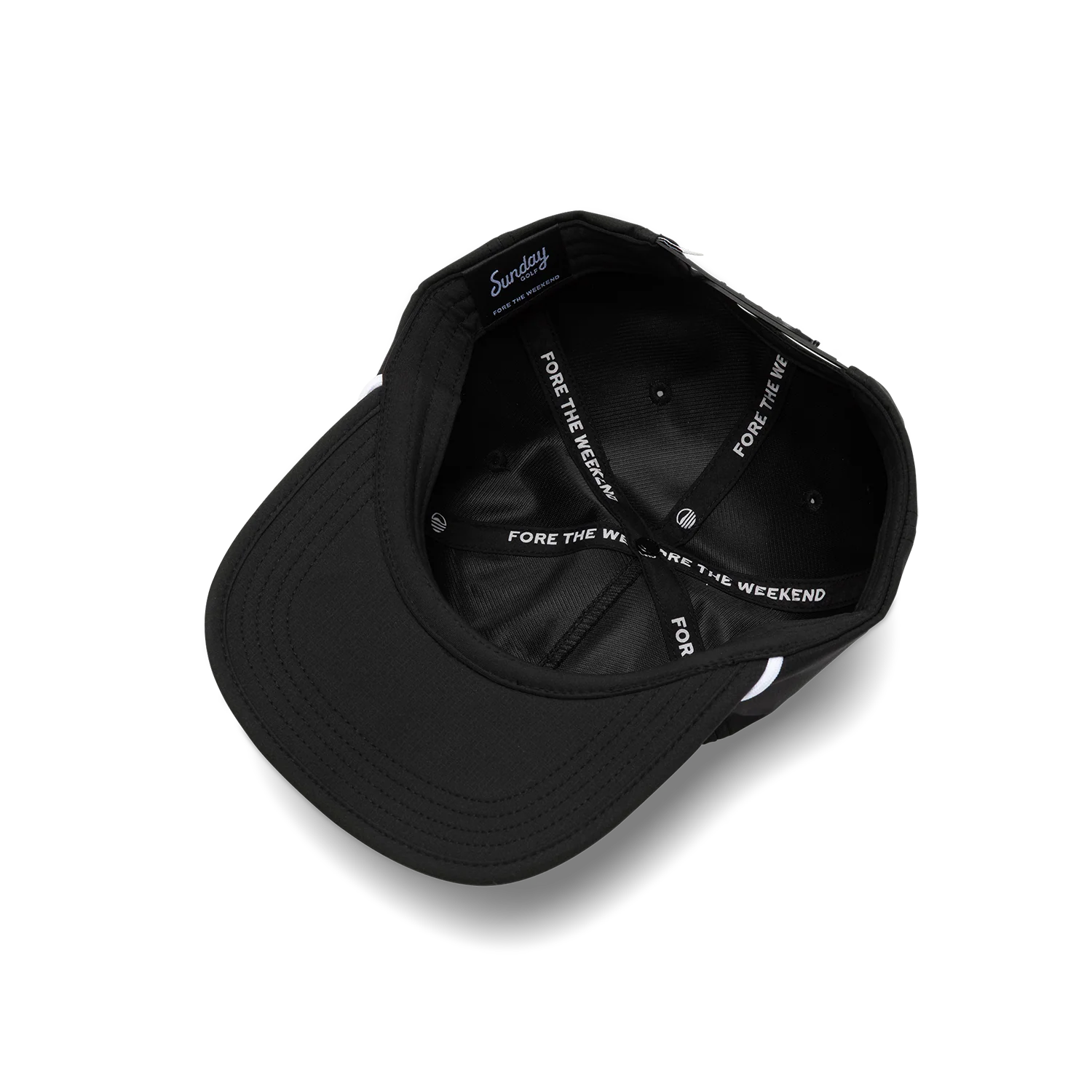 Sundaze Crushable Rope Hat | Black - White - Image 3